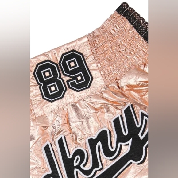 DKNY teens rose-gold metallic mid-length skirt in size 14 (sm) - Picture 4 of 9
